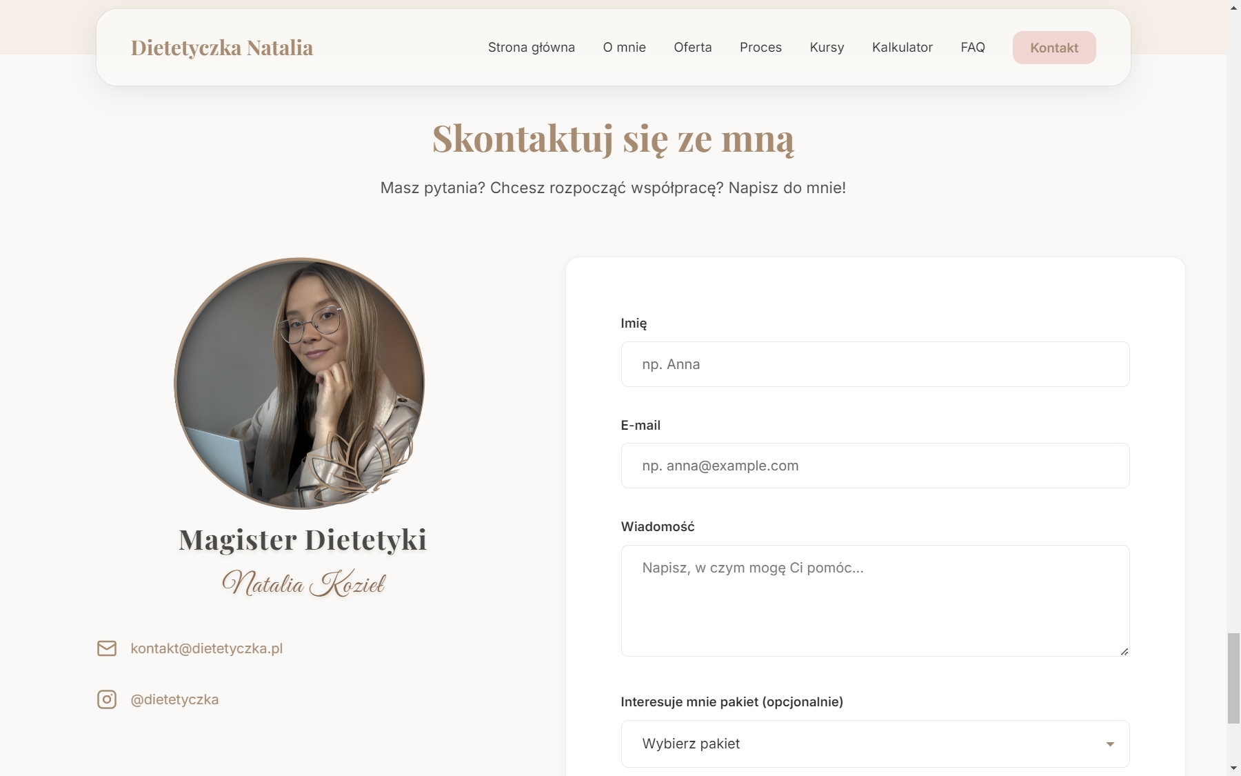 Wizytówka dietetyk na laptopie - widok 7